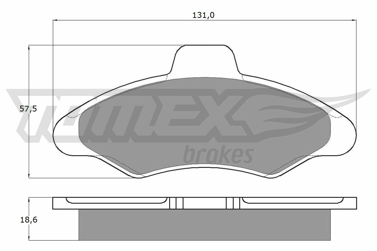 Sada brzdových destiček, kotoučová brzda TOMEX Brakes